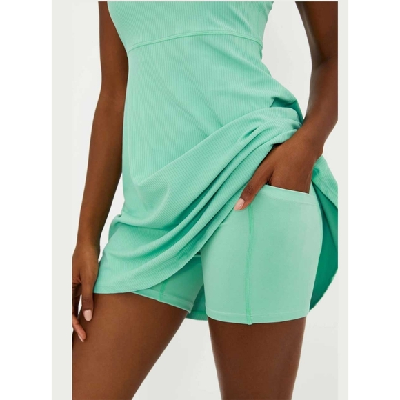 NWT Anthropologie Beach Riot Liberty Mini Dress Medium Jade Skylight Gre… - Picture 3 of 10